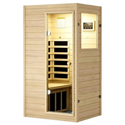 Kanlanth 1 Person Mini Infrared Sauna - Premium European Aspen Wood